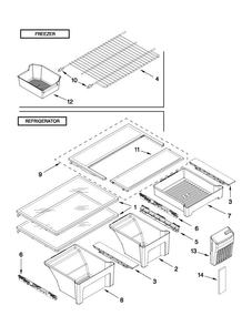 Part Location Diagram of W10373935 Whirlpool PAN-CRISPR