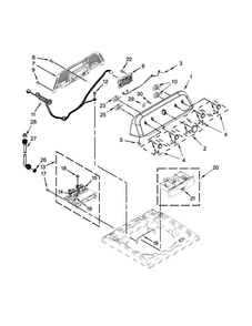 Console And Dispenser Parts Diagram and Parts List for 7MMVWH450DW1  Maytag Washer