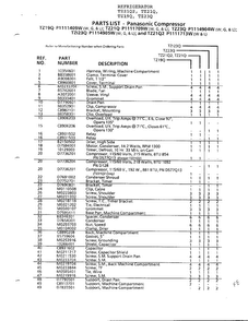Panasonic Compressor Page 2 Diagram and Parts List for TZ21Q  Amana Refrigerator