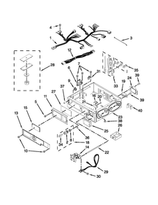 Control Panel And Separator Parts Diagram and Parts List for MLE27PDBZW0  Maytag Dryer