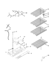 Unit Parts Diagram and Parts List for AZM12X17DW00  Amana Freezer