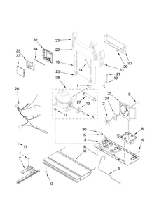 Unit Parts Diagram and Parts List for AFI2538AES5  Amana Refrigerator