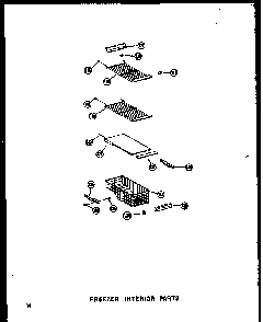 Freezer Interior Parts Diagram and Parts List for SRI19A-P60350-6W  Amana Refrigerator