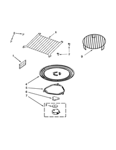 Turntable Parts Diagram and Parts List for MMV6180WS2  Maytag Microwave