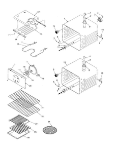 Cavity Diagram and Parts List for AOCD2770E-P1132370NE  Amana Wall Oven