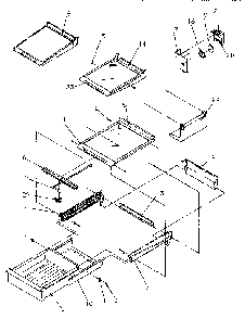 Cabinet Shelving Diagram and Parts List for TR22S4L-P1196202WL  Amana Refrigerator