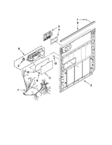 Inner Door Parts Diagram and Parts List for CDB7000AWW2  Magic Chef Dishwasher