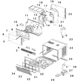 Air Conditioner Diagram and Parts List for ACD187R  Amana Air Conditioner