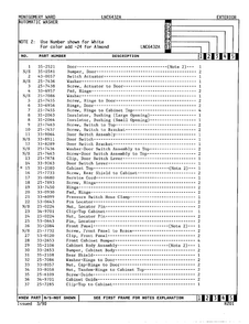 Automatic Washer/exterior Page 2 Diagram and Parts List for 6432A  Norge Washer