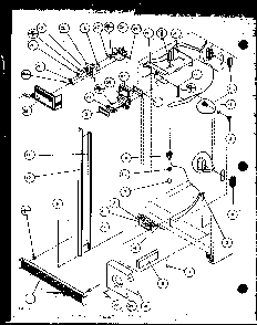 Refrigerator/freezer Controls And Cabinet Parts Diagram and Parts List for SZDE27MPL-P1124403WL  Amana Refrigerator