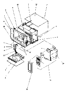Chassis Assembly & Control Panel Diagram and Parts List for MM659E-P1177103MZ  Amana Microwave