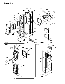 Freezer Door Diagram and Parts List for SBD20S4E-P1190004WE  Amana Refrigerator