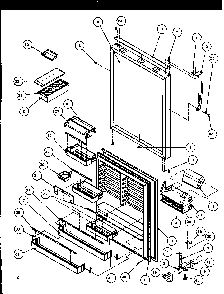 Refrigerator Door Diagram and Parts List for TG18RBW-P1158303WW  Amana Refrigerator