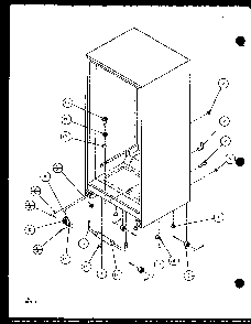 Cabinet Diagram and Parts List for BL20QW-P1125503WW  Amana Refrigerator