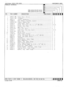 Fresh Food Door Page 2 Diagram and Parts List for 22302A  Admiral Refrigerator