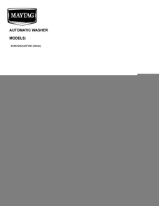 Cover Sheet Diagram and Parts List for 4KMVWC425FW0  Maytag Washer