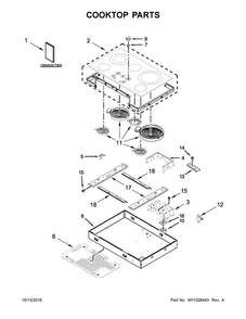 Cooktop Parts Diagram and Parts List for MEC9536BB03  Maytag Cooktop