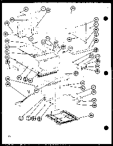 Cabinet Parts Diagram and Parts List for RC-10SE P76881-1M Amana Microwave