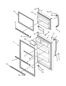 Door Parts Diagram and Parts List for A4TXNWFWW01  Amana Refrigerator