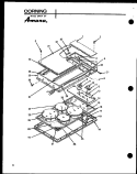 Page 2 Diagram and Parts List for AKF-1B P8512501S Amana Cooktop
