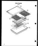 GRILLE MODULE Diagram and Parts List for CC-3 P2727103S Amana Cooktop