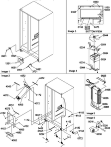 Drain System, Rollers, And Evaporator Assy Diagram and Parts List for SBDE20TPE-P1190905WE  Amana Refrigerator