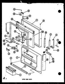 Upper Door Parts Diagram and Parts List for TD523E-P75288-1W  Amana Refrigerator
