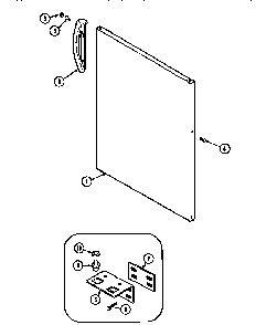 Fresh Food Outer Door Diagram and Parts List for MTB1742ZARW  Maytag Refrigerator