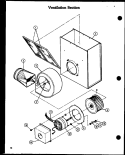 VENTILATION SECTION Diagram and Parts List for AKD1 P8555801S Amana Cooktop