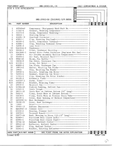 Unit Compartment And System Page 2 Diagram and Parts List for 24903-OA  Admiral Refrigerator