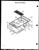 BURNER BOX SECTION Diagram and Parts List for AKD1 P8555801S Amana Cooktop