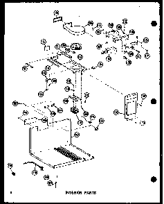Interior Parts Diagram and Parts List for RR7 P72582-2M Amana Microwave