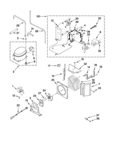 Upper Unit Parts Diagram and Parts List for JS48NXFXDW00  Jenn-Air Refrigerator