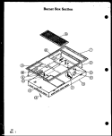 BURNER BOX SECTION Diagram and Parts List for AKM1B P8554903S Amana Cooktop