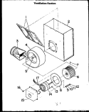 VENTILATION SECTION Diagram and Parts List for FET170  Amana Cooktop