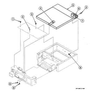 Cabinet Top Diagram and Parts List for SSG919LF  Speed Queen Dryer