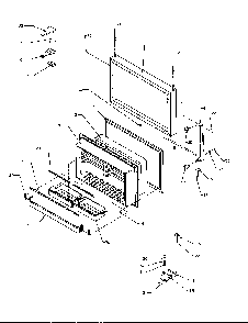 Freezer Door Assembly Diagram and Parts List for TR22S4-P1196201WL  Amana Refrigerator