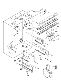 Refrigerator Liner Parts Diagram and Parts List for JF42CXFXDB00  Jenn-Air Refrigerator