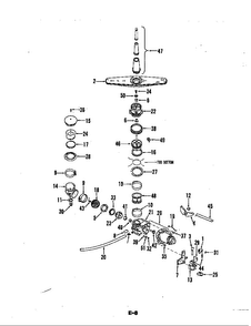 Motor & Pump Diagram and Parts List for DU8A-03  Magic Chef Dishwasher