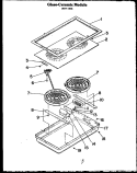 GLASS - CERAMIC MODULE (XST - 307) Diagram and Parts List for FET100  Amana Cooktop