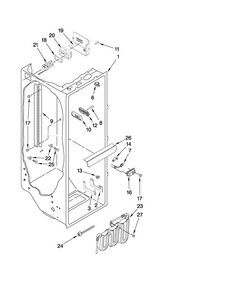 Refrigerator Liner Parts Diagram and Parts List for JCD2395WES00  Jenn-Air Refrigerator
