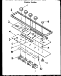 CONTROL SECTION Diagram and Parts List for FET100  Amana Cooktop
