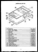 BURNER BOX SECTION Diagram and Parts List for FET265  Amana Cooktop