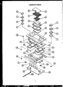 Page 1 Diagram and Parts List for FET142-2W FET14202W Amana Cooktop