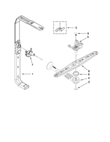 Upper Wash And Rinse Parts Diagram and Parts List for MDBTT53AWW0  Maytag Dishwasher