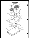 COOKTOP MODULE KED 305 - 25 Diagram and Parts List for EDS648  Caloric Cooktop