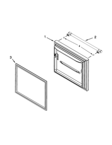 Freezer Door Parts Diagram and Parts List for MBF2258FEE00  Maytag Refrigerator