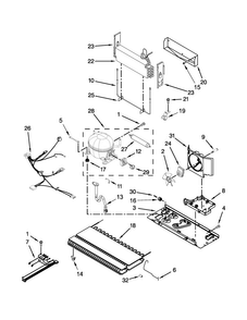 Unit Parts Diagram and Parts List for MBF1958DEE00  Maytag Refrigerator