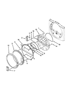Part Location Diagram of W10564648 Whirlpool DOOR