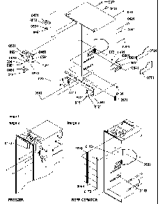 Cabinet Parts Diagram and Parts List for SBDE520SW-P1185202WW  Amana Refrigerator
